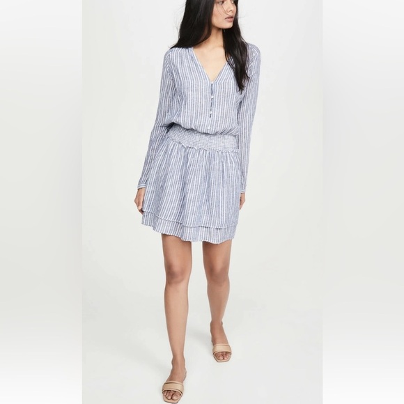 Rails Jasmine Stripe White Blue Smock Waist size XS - Picture 10 of 15